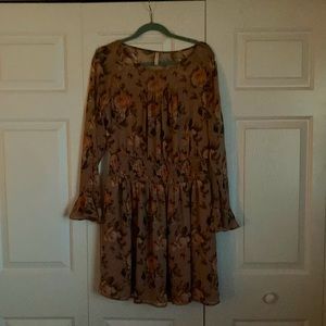 Pink flowery dress XL